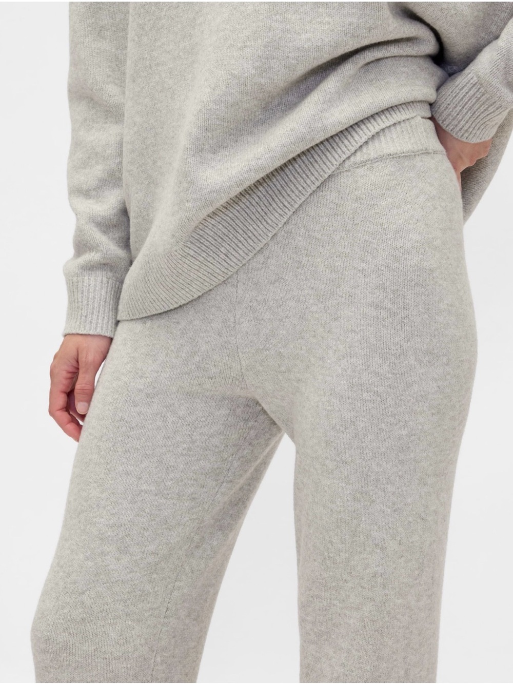 GAP Light Gray Wide-Leg Knit Sweatpants for Kids